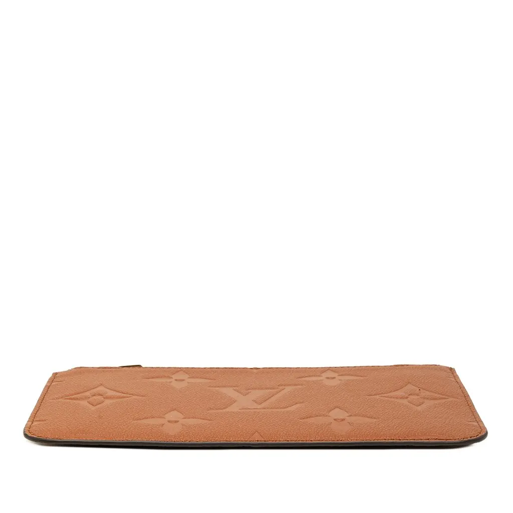 Louis Vuitton Monogram Giant Empreinte Neverfull MM Pouch Brown Leather Very good - Inside View