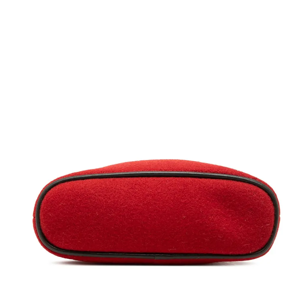 Hermès Wool Bolide Pouch Red Wool Very good - Inside View