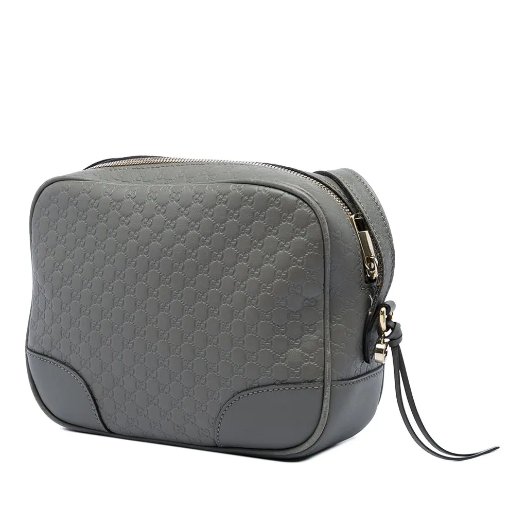 Gucci Microguccissima Bree Crossbody Grey Leather Good - Back View