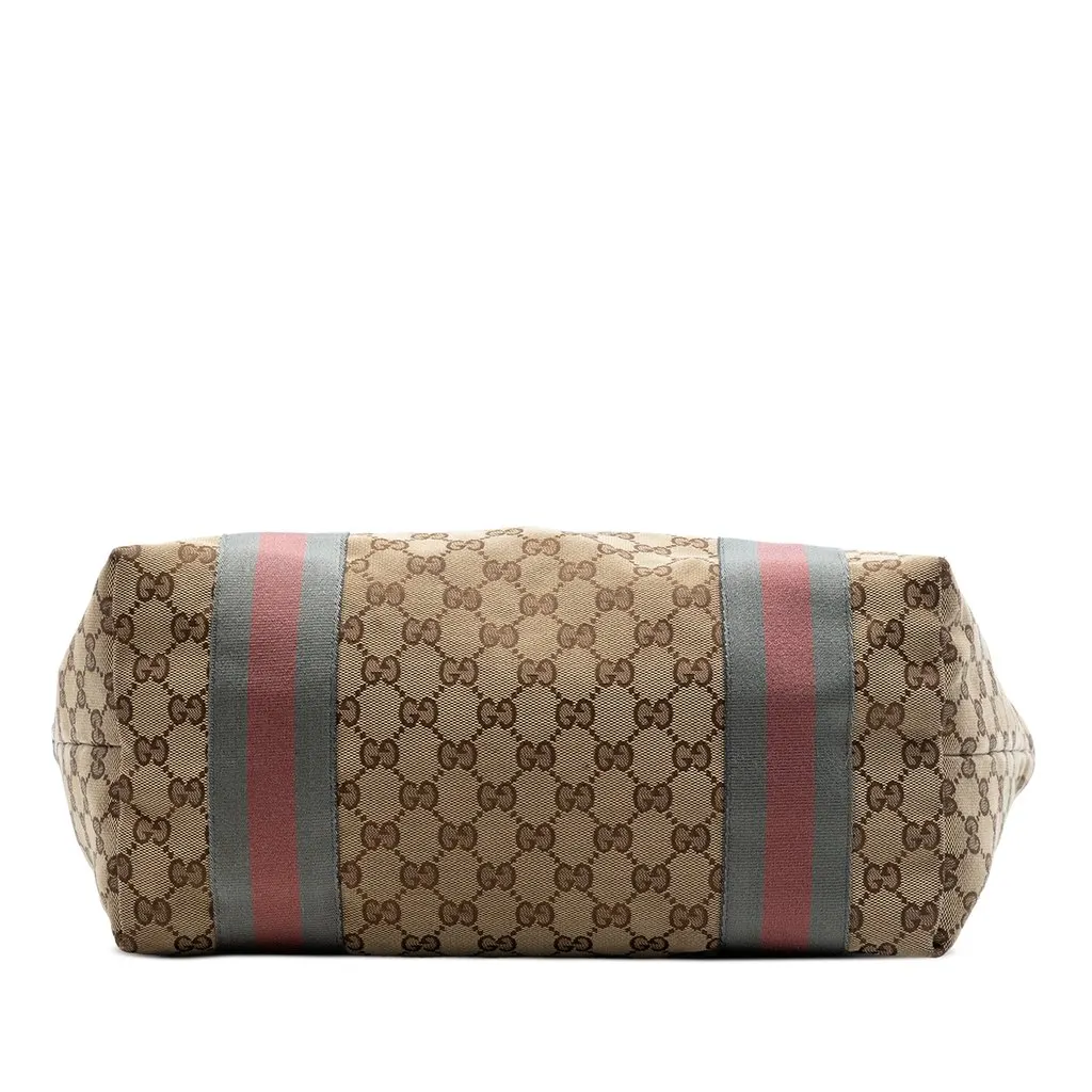 Gucci GG Canvas Web Jolie Tote Beige Very good - Inside View