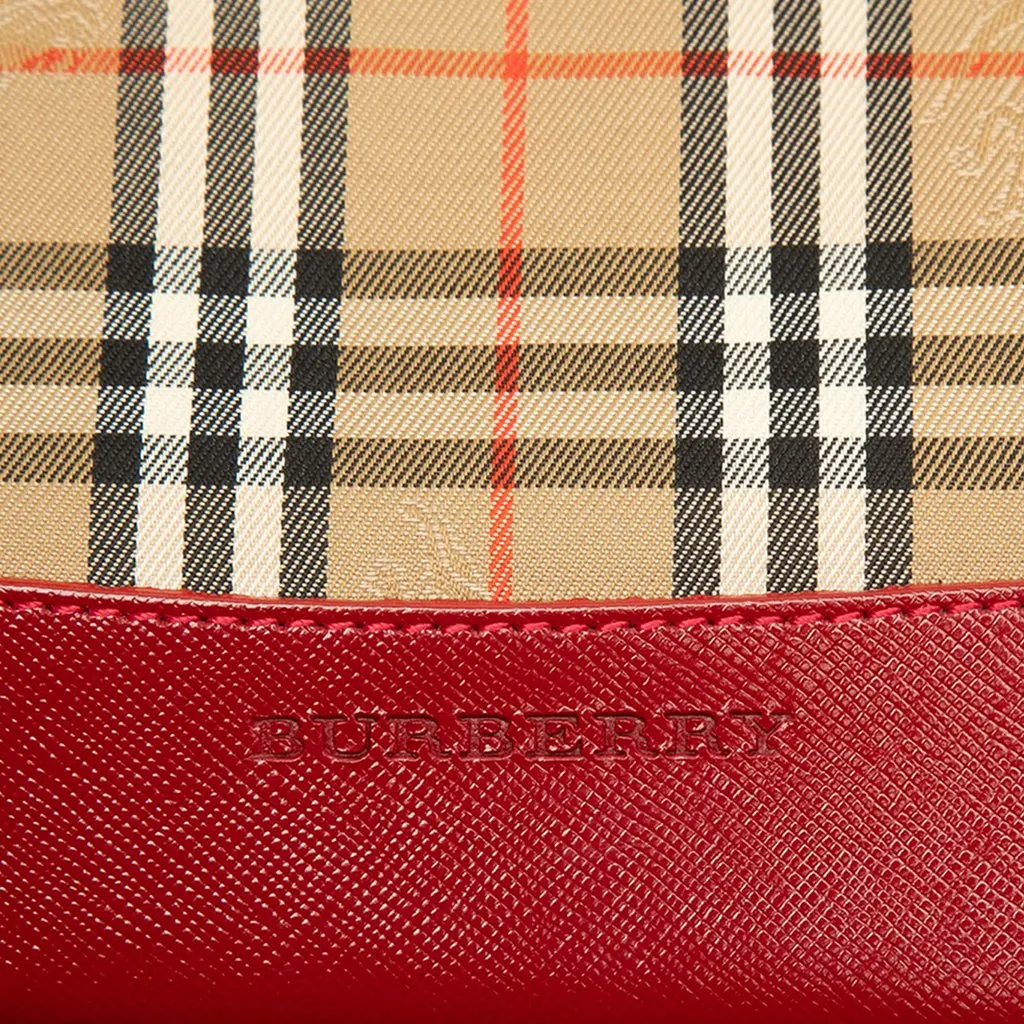 Burberry Haymarket Check Canvas Backpack Beige Canvas Very good - Box View