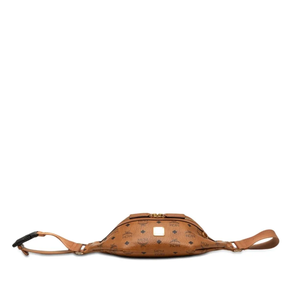 MCM Medium Visetos Coated Canvas Fursten Belt Bag Brown Very good - Inside View