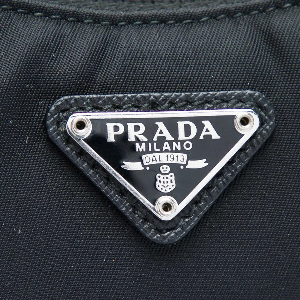Prada Mini Saffiano Trimmed Tessuto Re Edition 2005 Satchel Black Polyamide Very good - Model View