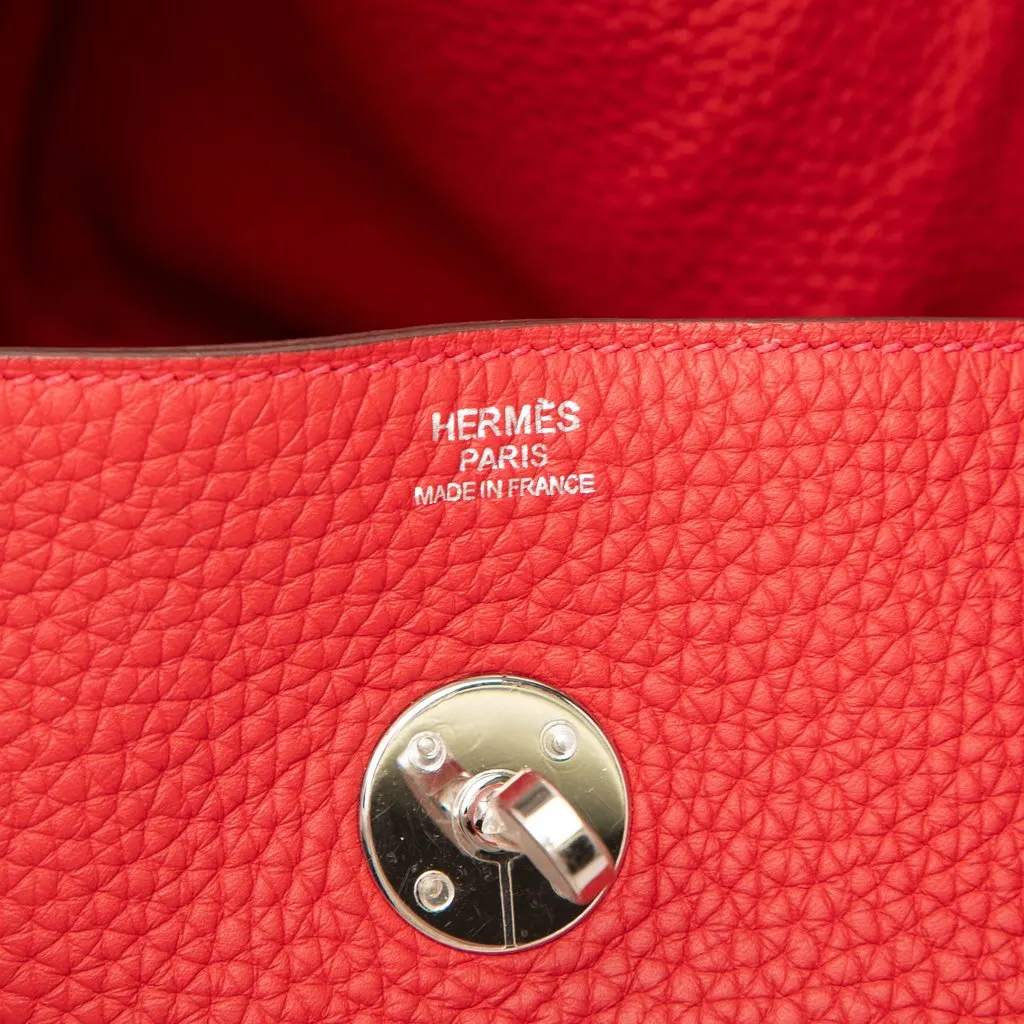 Hermès Clemence Lindy 34 Red Leather Very good - Box View