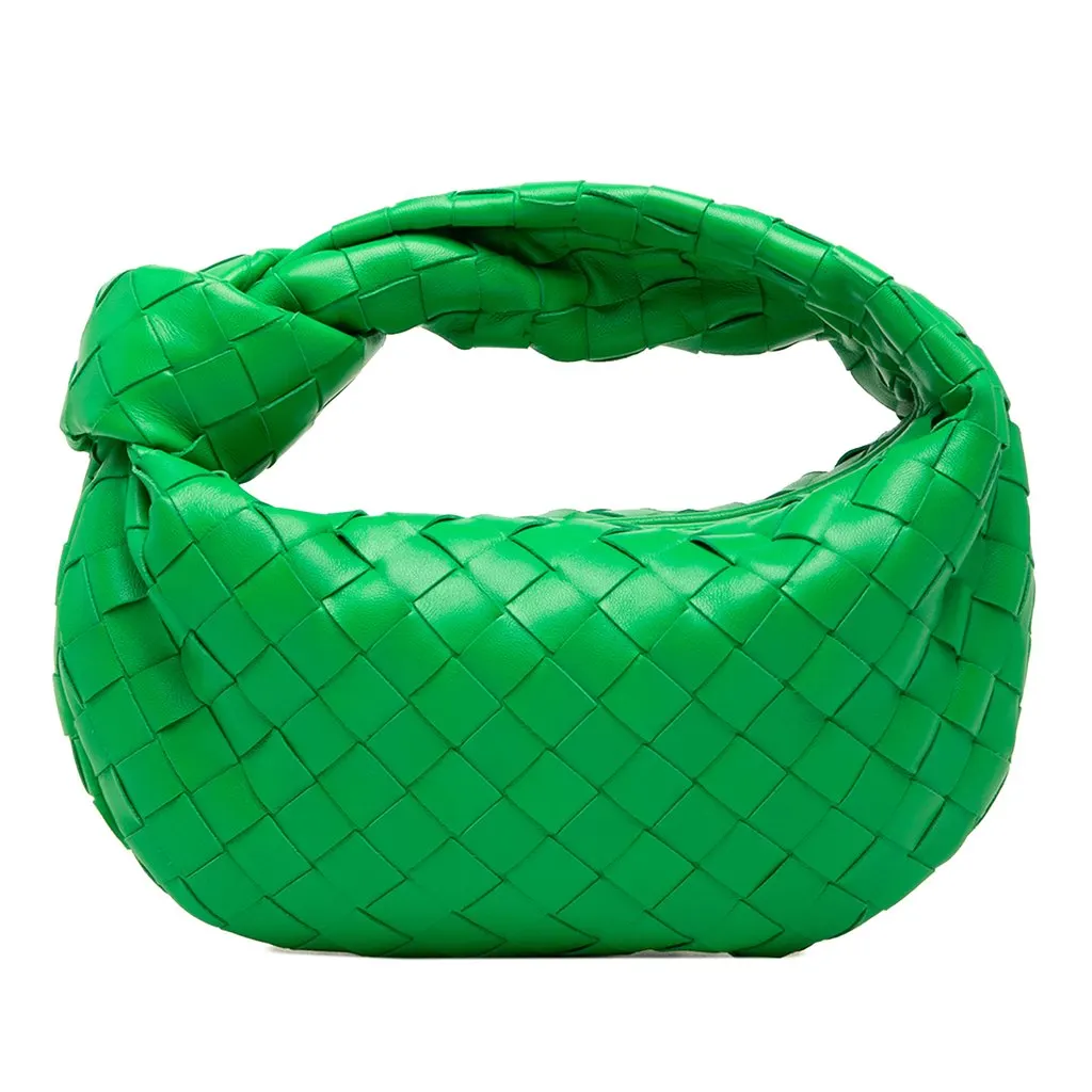 Bottega Veneta Mini Nappa Intrecciato Jodie Green Leather Very good - Front View