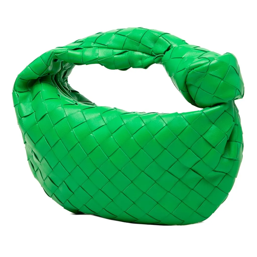 Bottega Veneta Mini Nappa Intrecciato Jodie Green Leather Very good - Back View