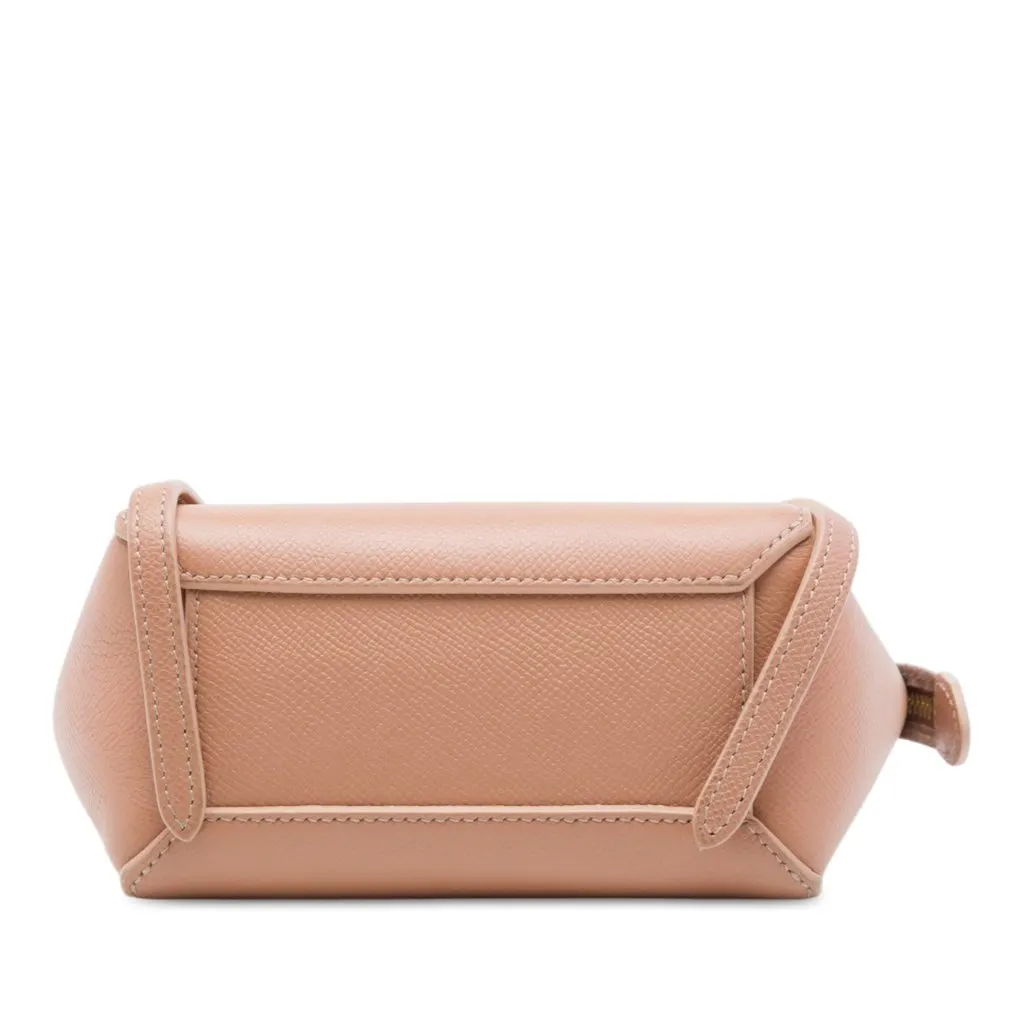 Celine Pico Grained Calfskin Belt Bag Brown Leather Very good - Inside View