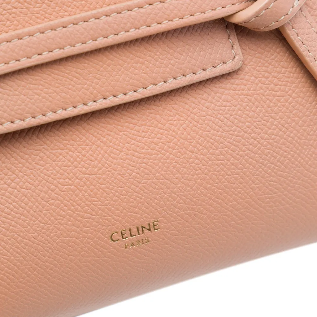 Celine Pico Grained Calfskin Belt Bag Brown Leather Very good - Box View