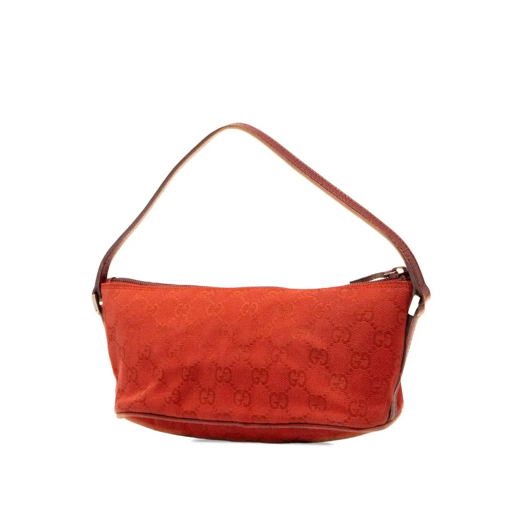Gucci GG Canvas Boat Red Canvas Good - Back View
