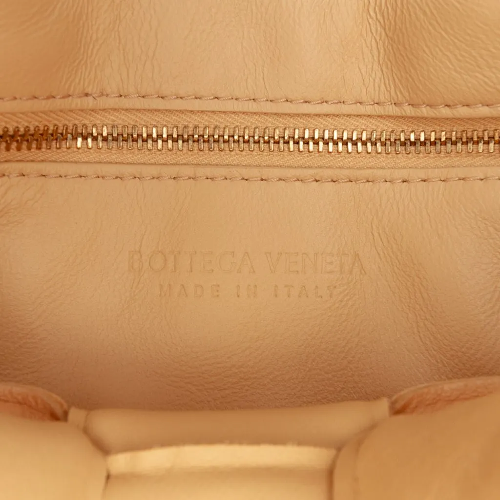 Bottega Veneta Nappa Intrecciato Padded Chain Cassette Satchel Beige Leather Very good - Box View