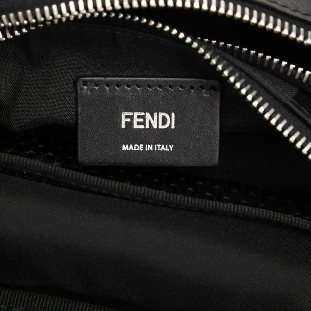 Fendi Nylon and Leather Logo Belt Bag Black Very good - Box View