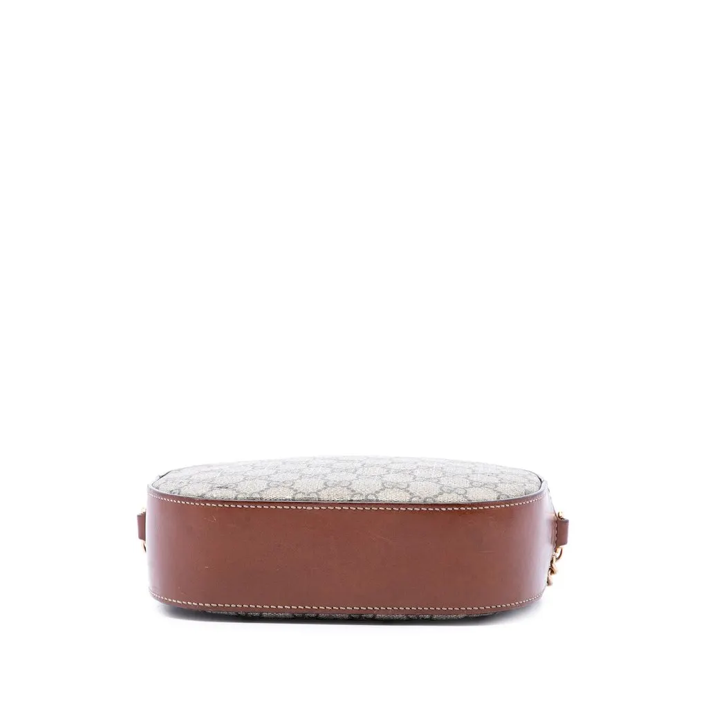 Gucci Mini GG Supreme Chain Crossbody Beige Canvas Good - Inside View
