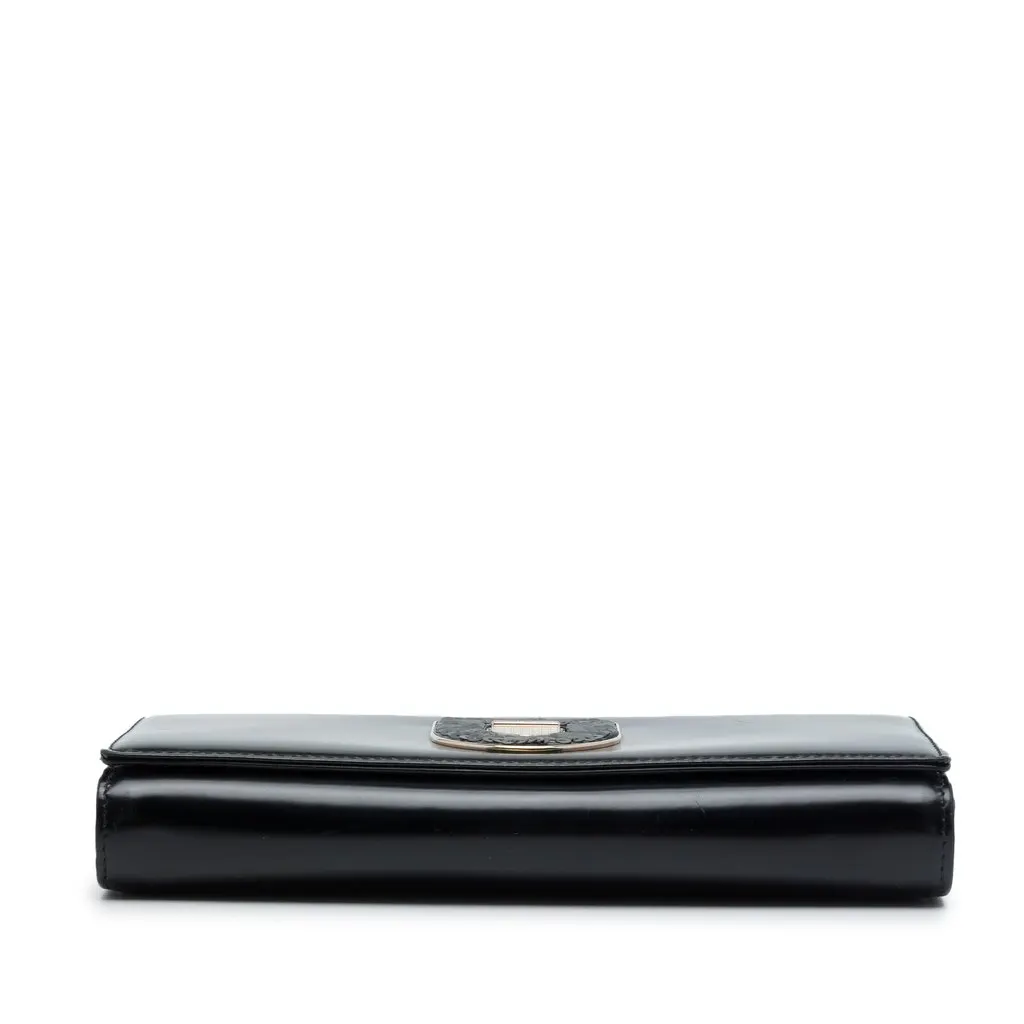 Dior Leather Sequin Diorama Wallet On Chain Black Leather Very good - Inside View