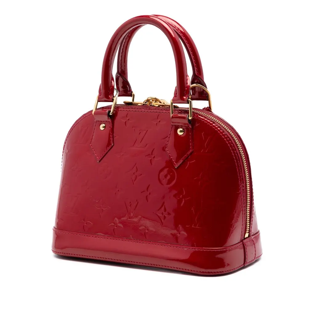 Louis Vuitton Monogram Vernis Alma BB Red Leather Very good - Back View