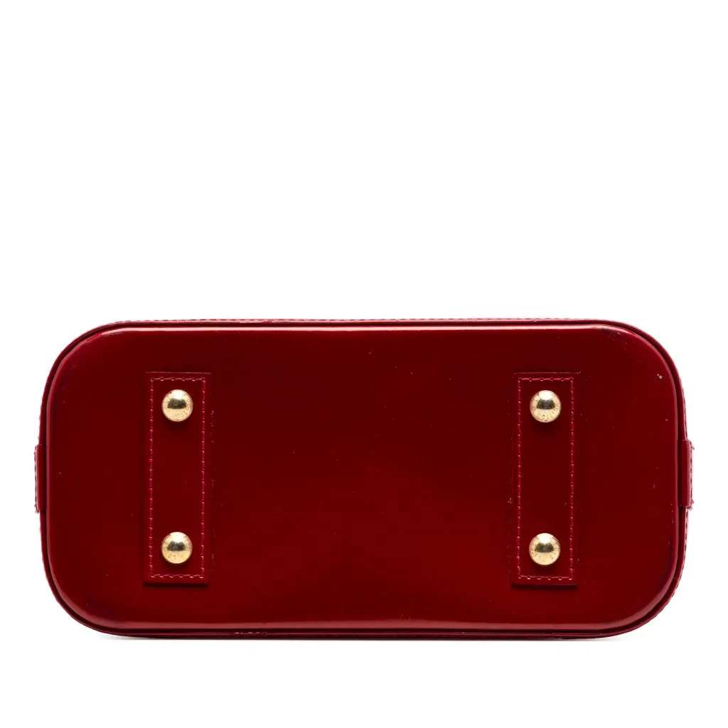 Louis Vuitton Monogram Vernis Alma BB Red Leather Very good - Inside View
