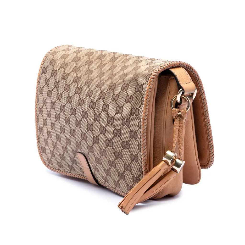 Gucci GG Canvas Marrakech Crossbody Beige Very good - Back View