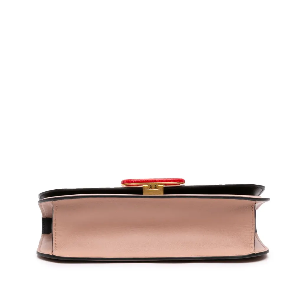 Valentino Medium Leather VLock Shoulder Bag Brown Leather Very good - Inside View