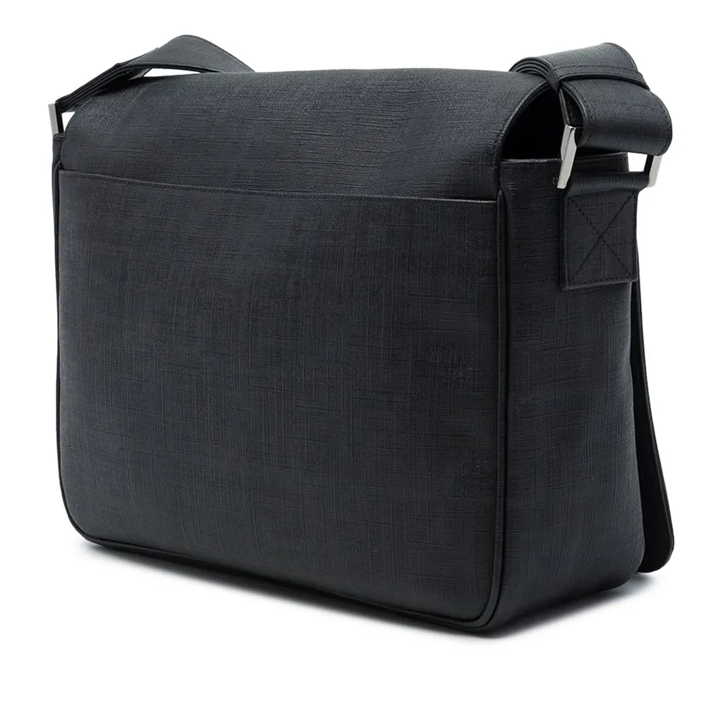 Fendi Zucca Spalmati Flap Crossbody Black Canvas Very good - Back View