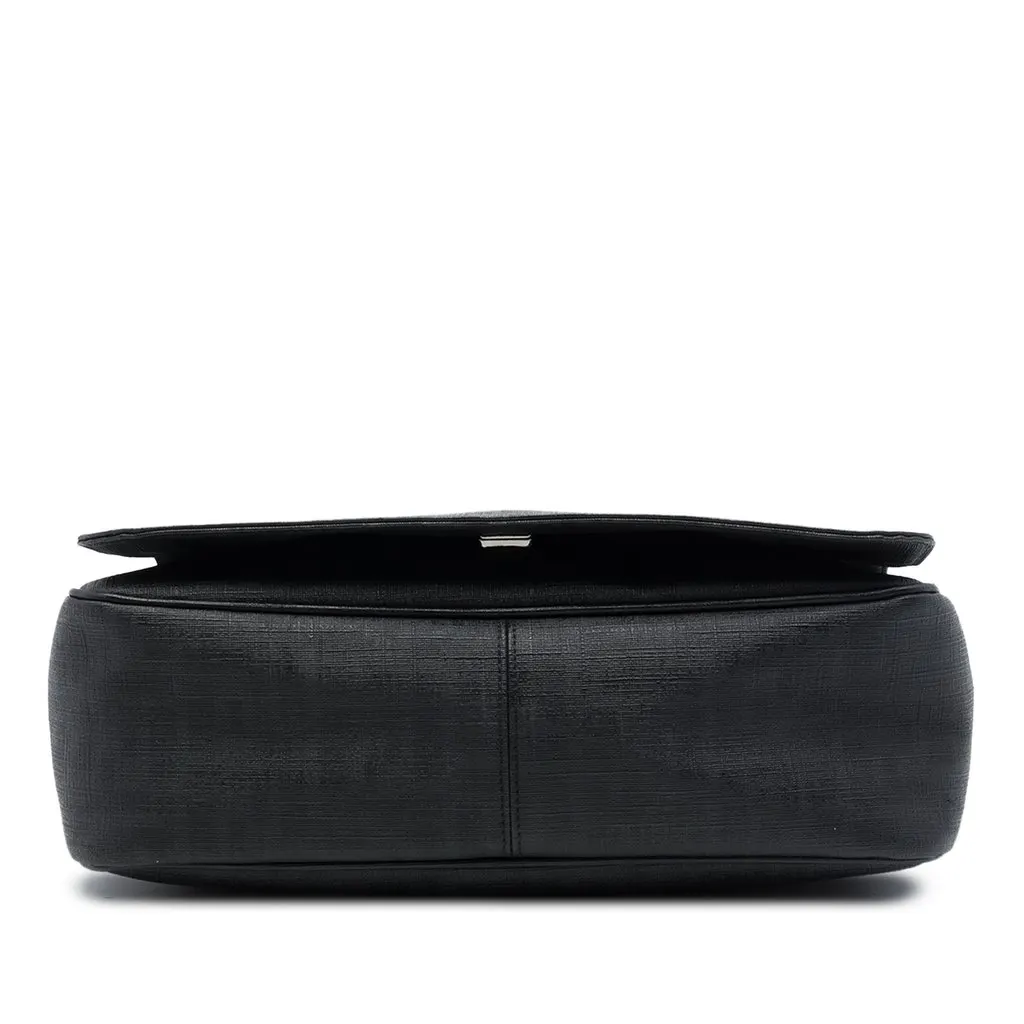 Fendi Zucca Spalmati Flap Crossbody Black Canvas Very good - Inside View