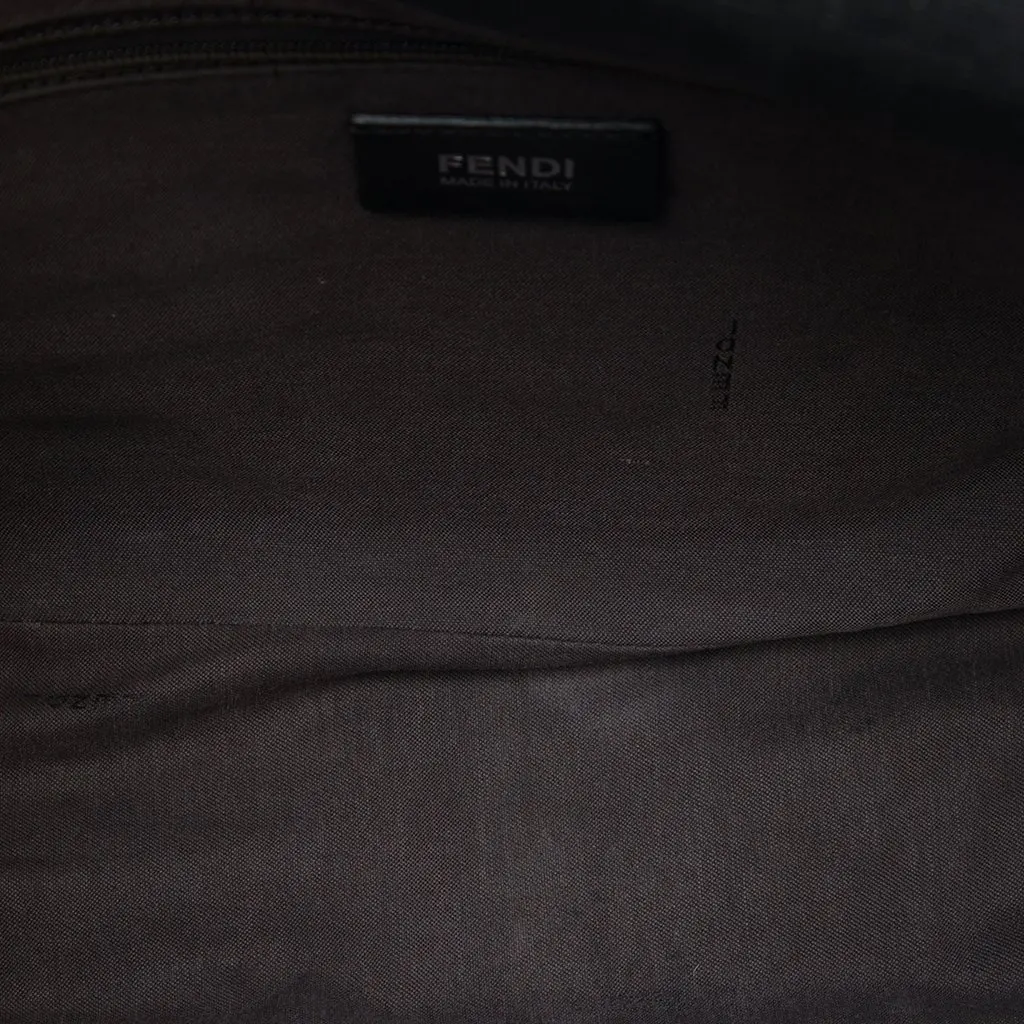 Fendi Zucca Spalmati Flap Crossbody Black Canvas Very good - Model View