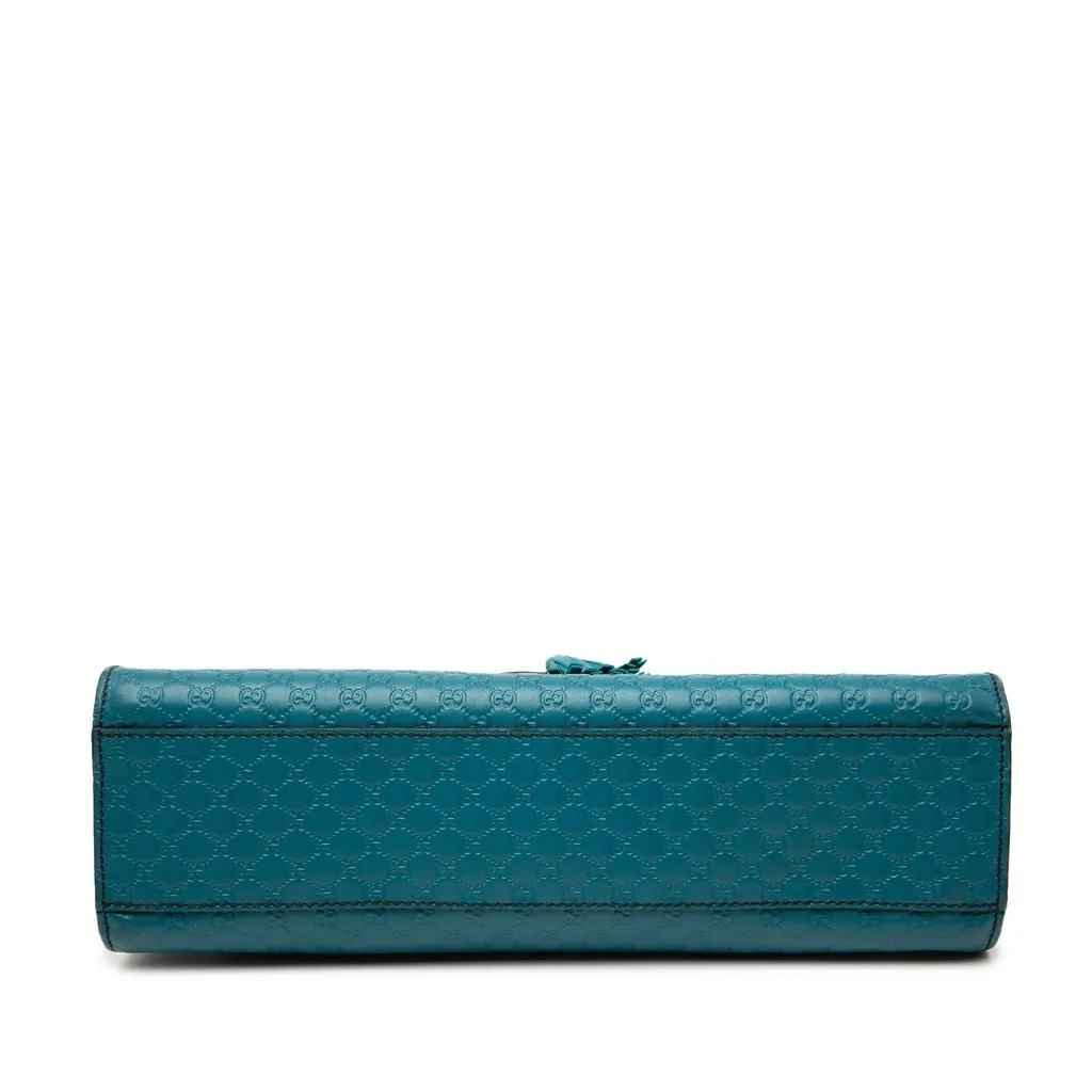 Gucci Medium Microguccissima Emily Shoulder Bag Blue Leather Very good - Inside View