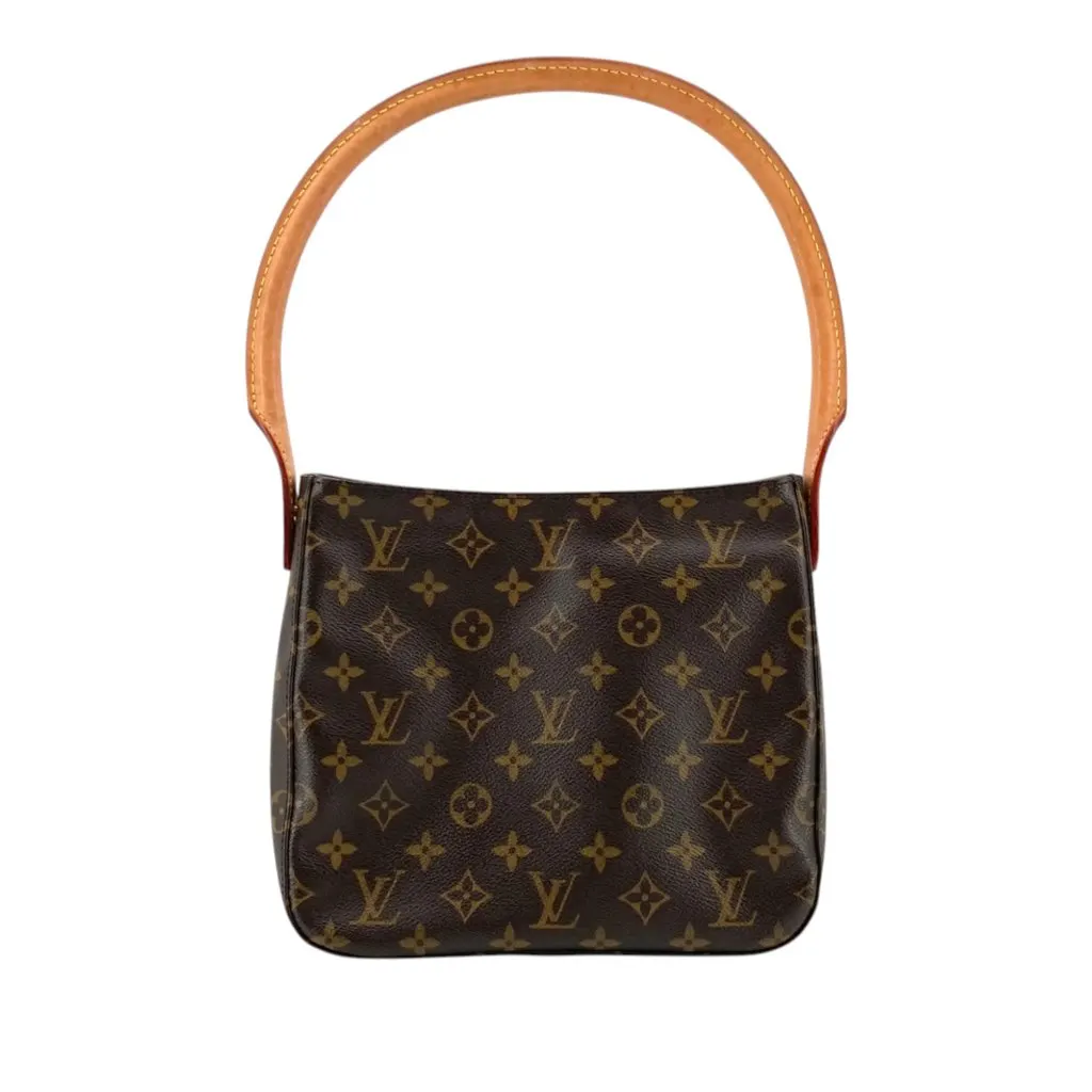 Louis Vuitton Monogram Looping MM Brown Canvas Good - Front View