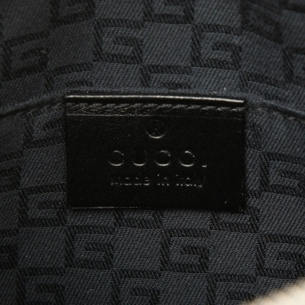 Gucci Canvas Reins Handbag Black Canvas Good - Box View