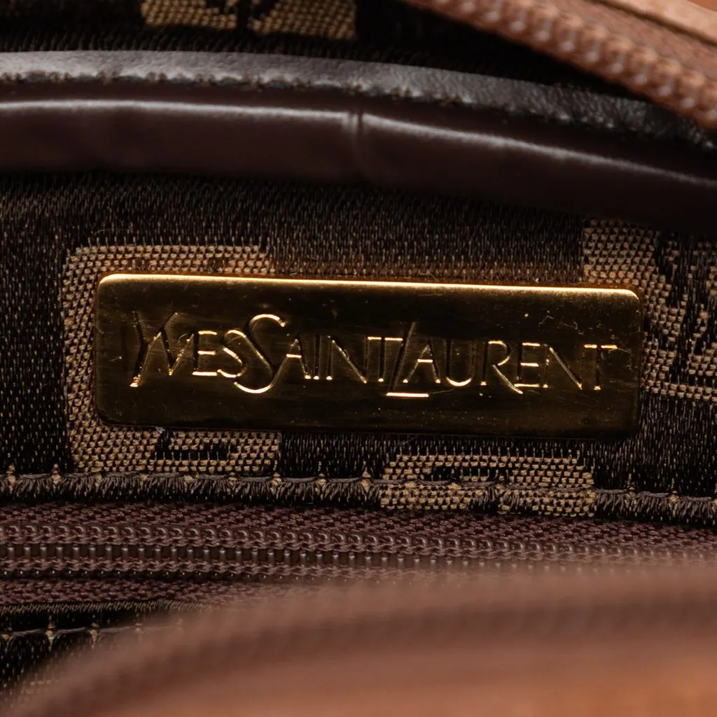 Saint Laurent Coated Canvas Crossbody Brown Very good - Box View
