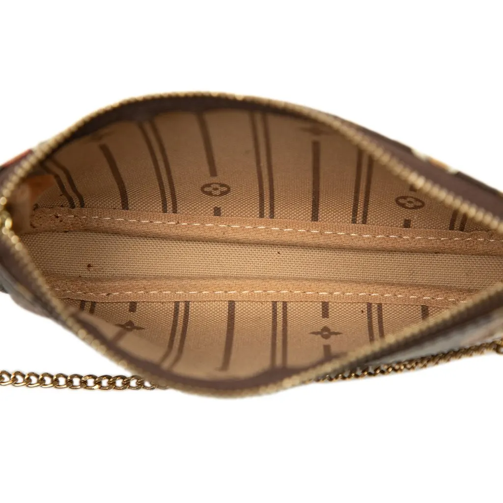 Louis Vuitton Monogram Trunks and Bags Patch Mini Pochette Accessoires Brown Canvas Very good - Model View