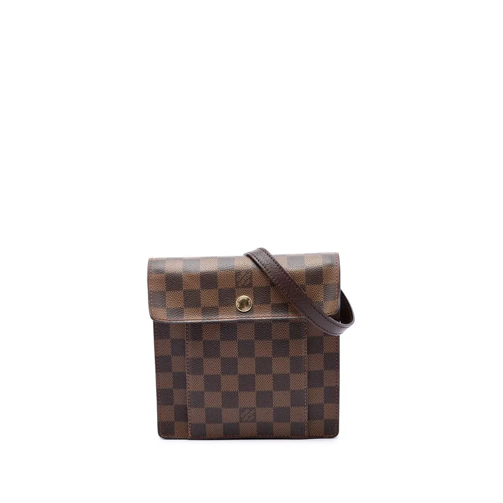 Louis Vuitton Damier Ebene Pimlico Brown Canvas Good - Front View
