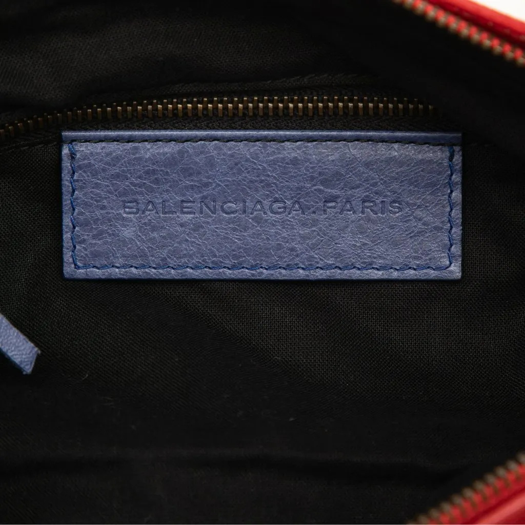 Balenciaga Multicolor Lambskin Motocross Classic First Satchel Purple Leather Very good - Box View
