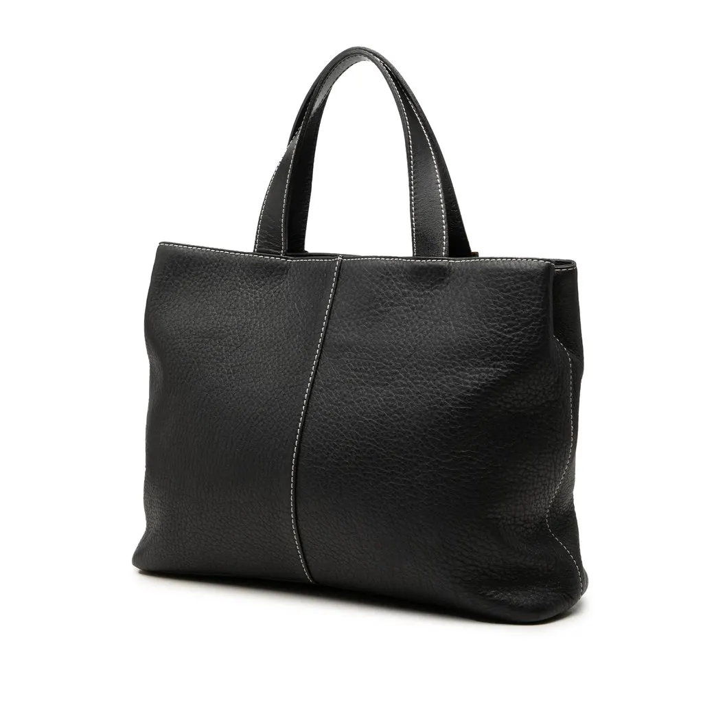 Burberry Leather Tote Black Leather Very good - Back View
