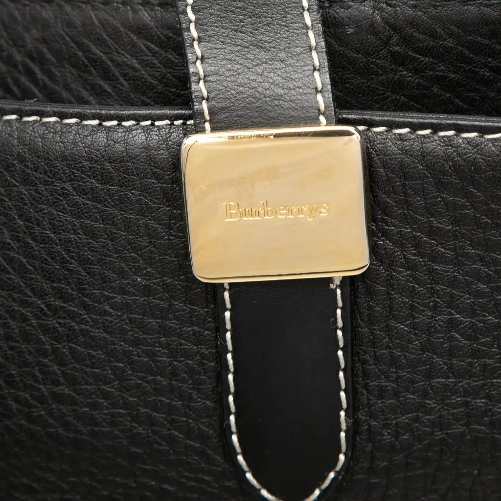 Burberry Leather Tote Black Leather Very good - Box View