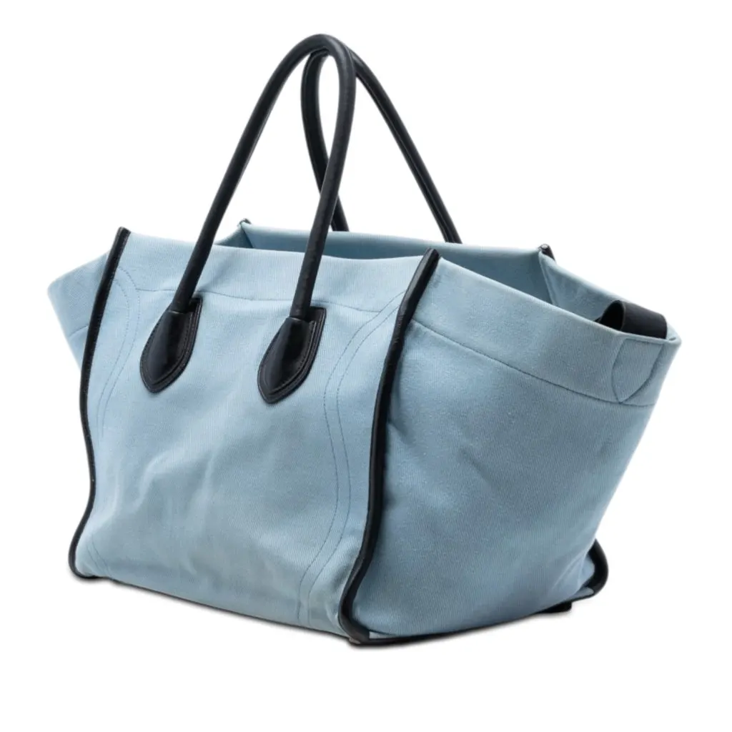 Celine Medium Denim Phantom Luggage Tote Blue Very good - Back View