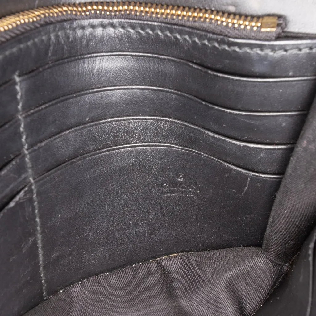 Gucci Guccissima Interlocking G Wallet on Chain Black Leather Very good - Box View