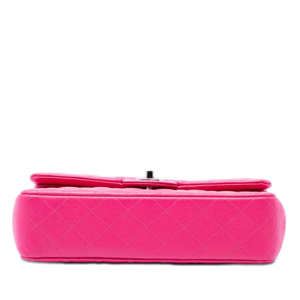 Chanel Medium Classic Caviar Double Flap Pink Leather Very good - Inside View