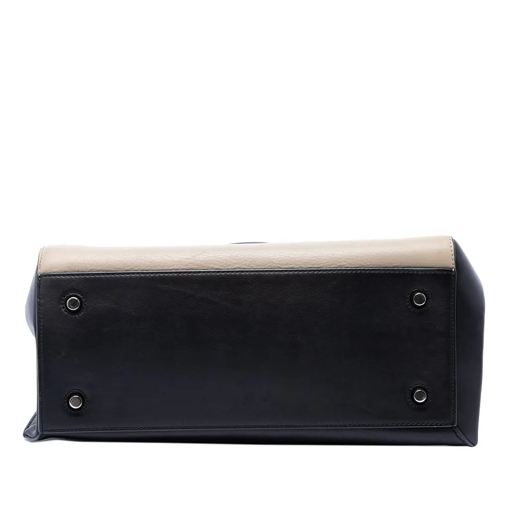 Celine Medium Bicolor Leather Edge Handbag Black Leather Very good - Inside View