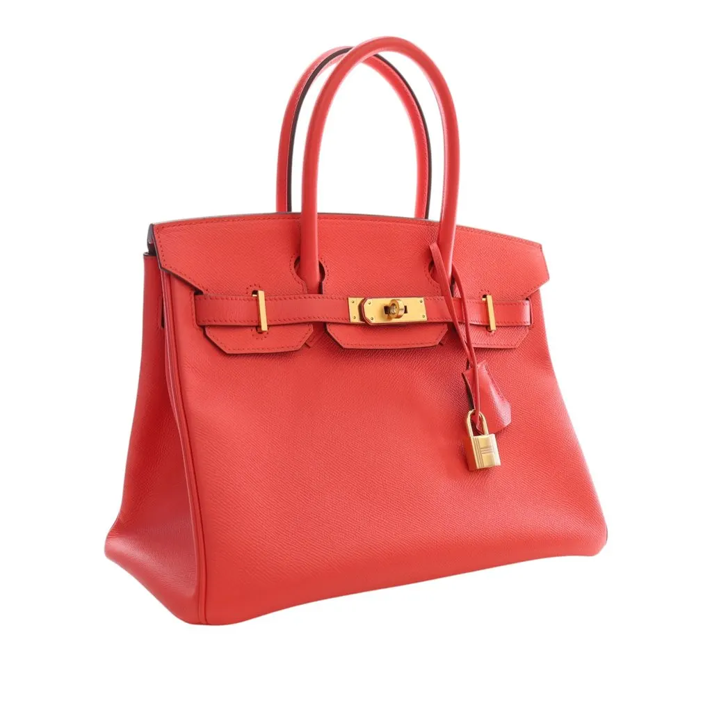 Hermès Epsom Birkin Retourne 30 Red Leather Very good - Back View