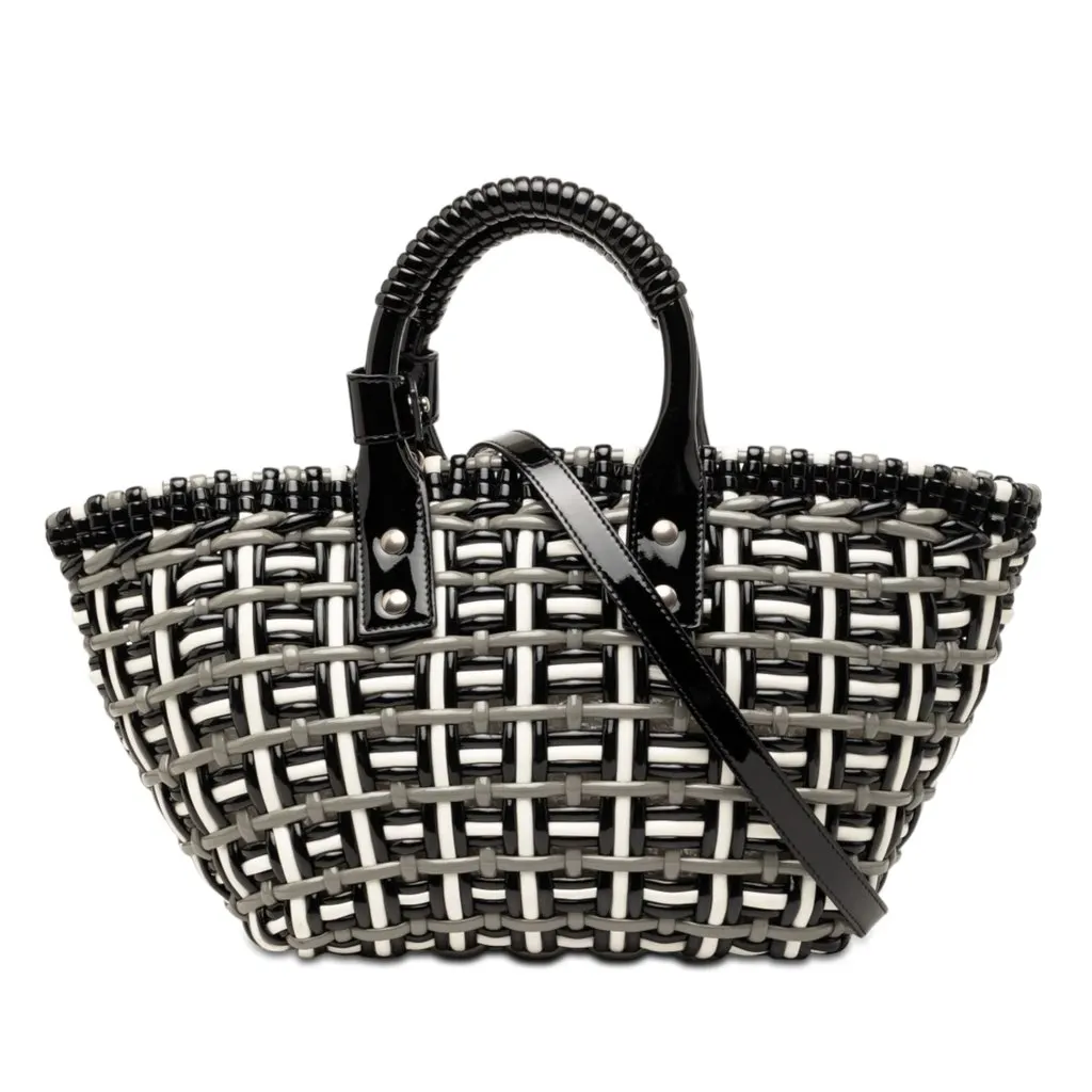 Balenciaga Faux Leather Bistro Basket Bag XS MultiColor Very good - Front View