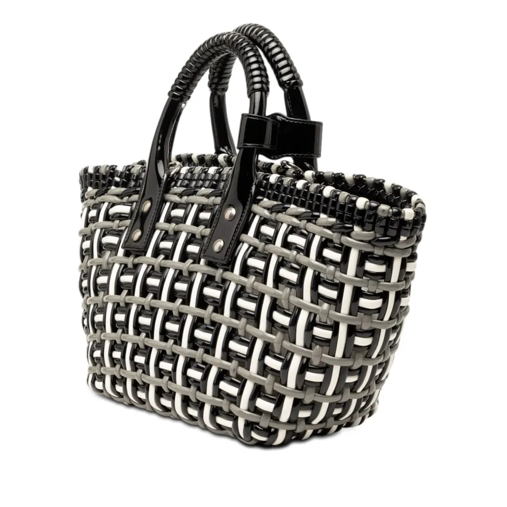 Balenciaga Faux Leather Bistro Basket Bag XS MultiColor Very good - Back View