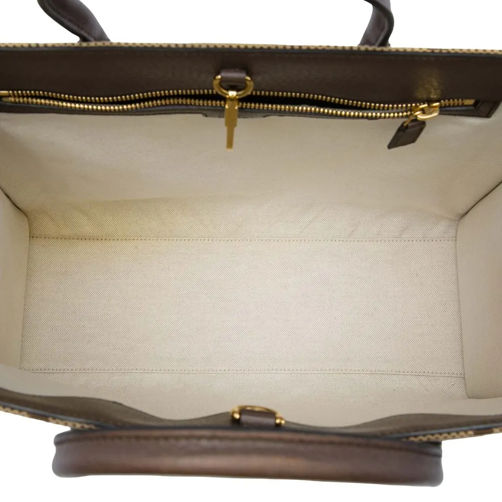 Gucci Jumbo GG Canvas Web Tote Beige Canvas Good - Model View