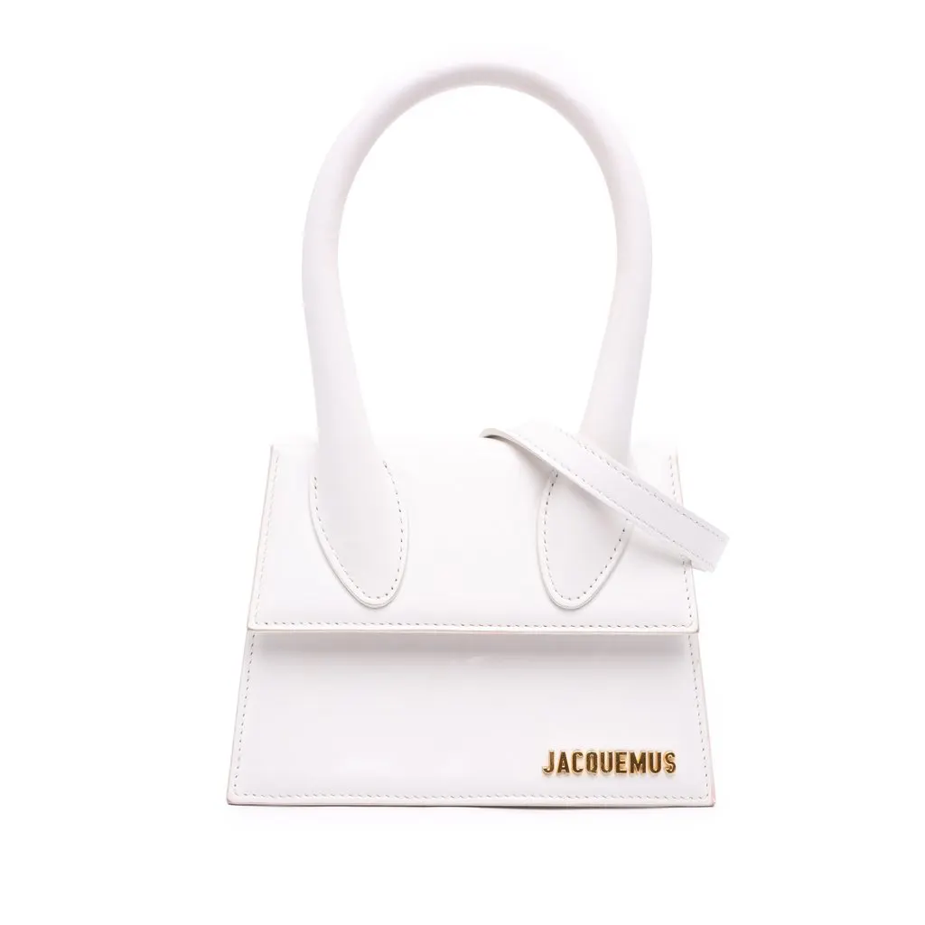 Jacquemus Leather Le Chiquito Moyen White Leather Very good - Front View