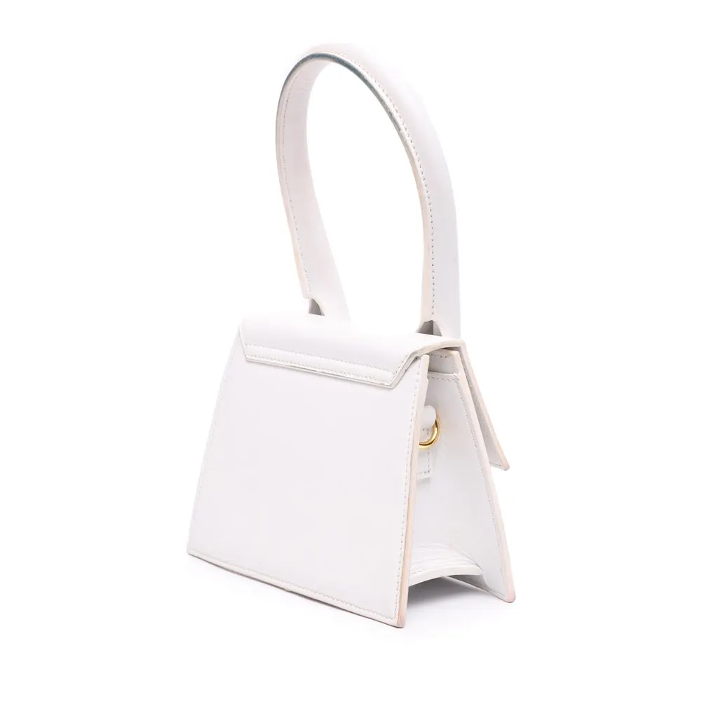 Jacquemus Leather Le Chiquito Moyen White Leather Very good - Back View