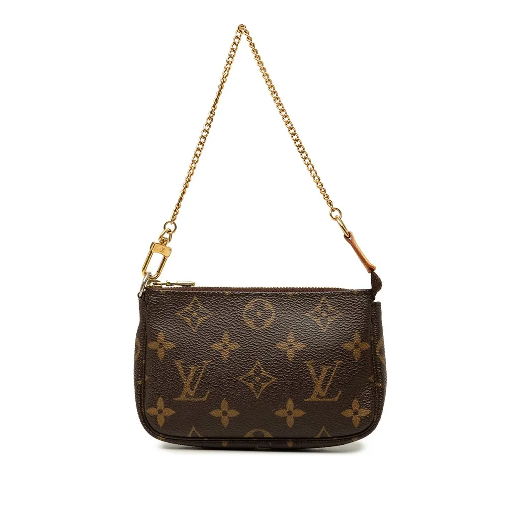 Louis Vuitton Monogram Mini Pochette Accessoires Brown Canvas Very good - Front View