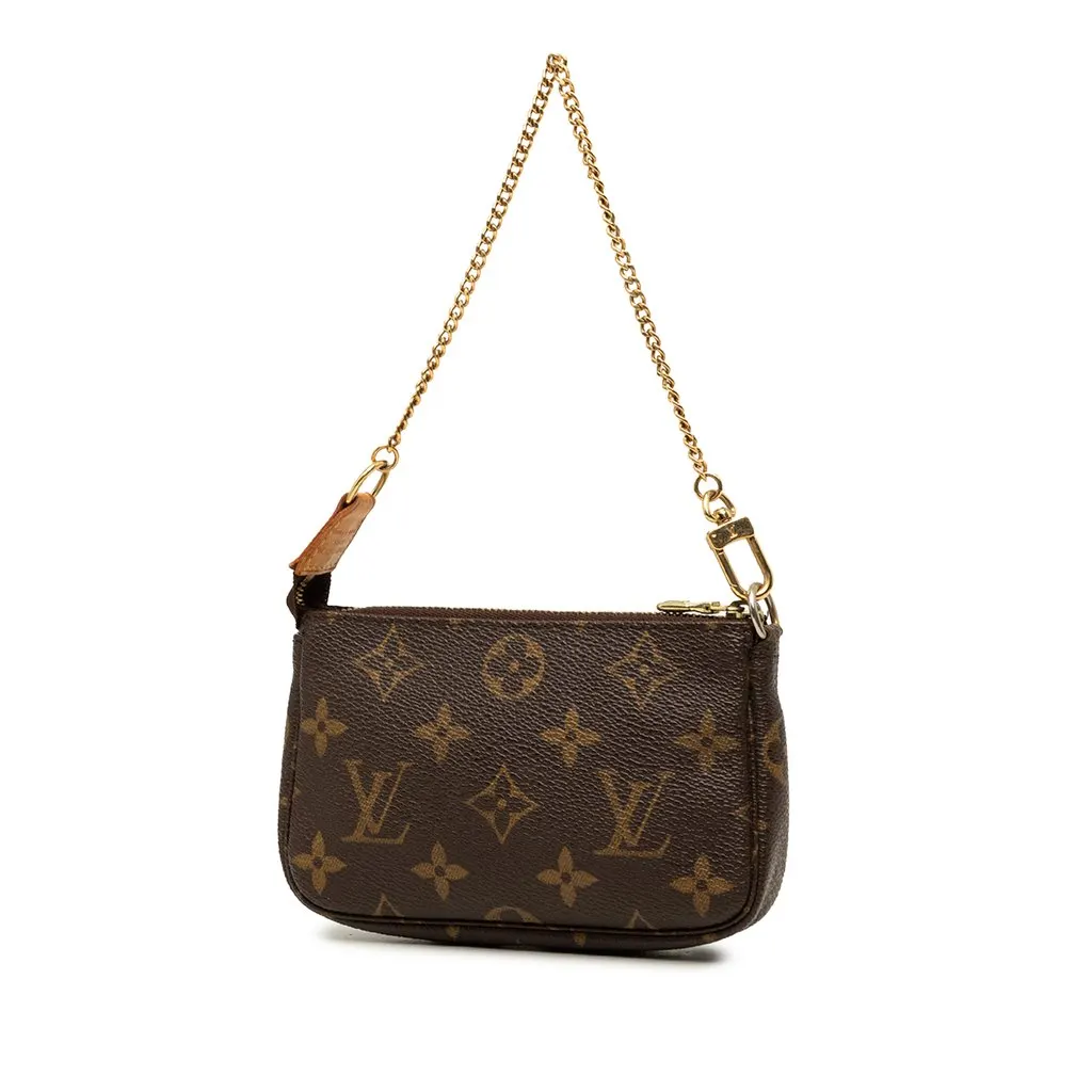 Louis Vuitton Monogram Mini Pochette Accessoires Brown Canvas Very good - Back View