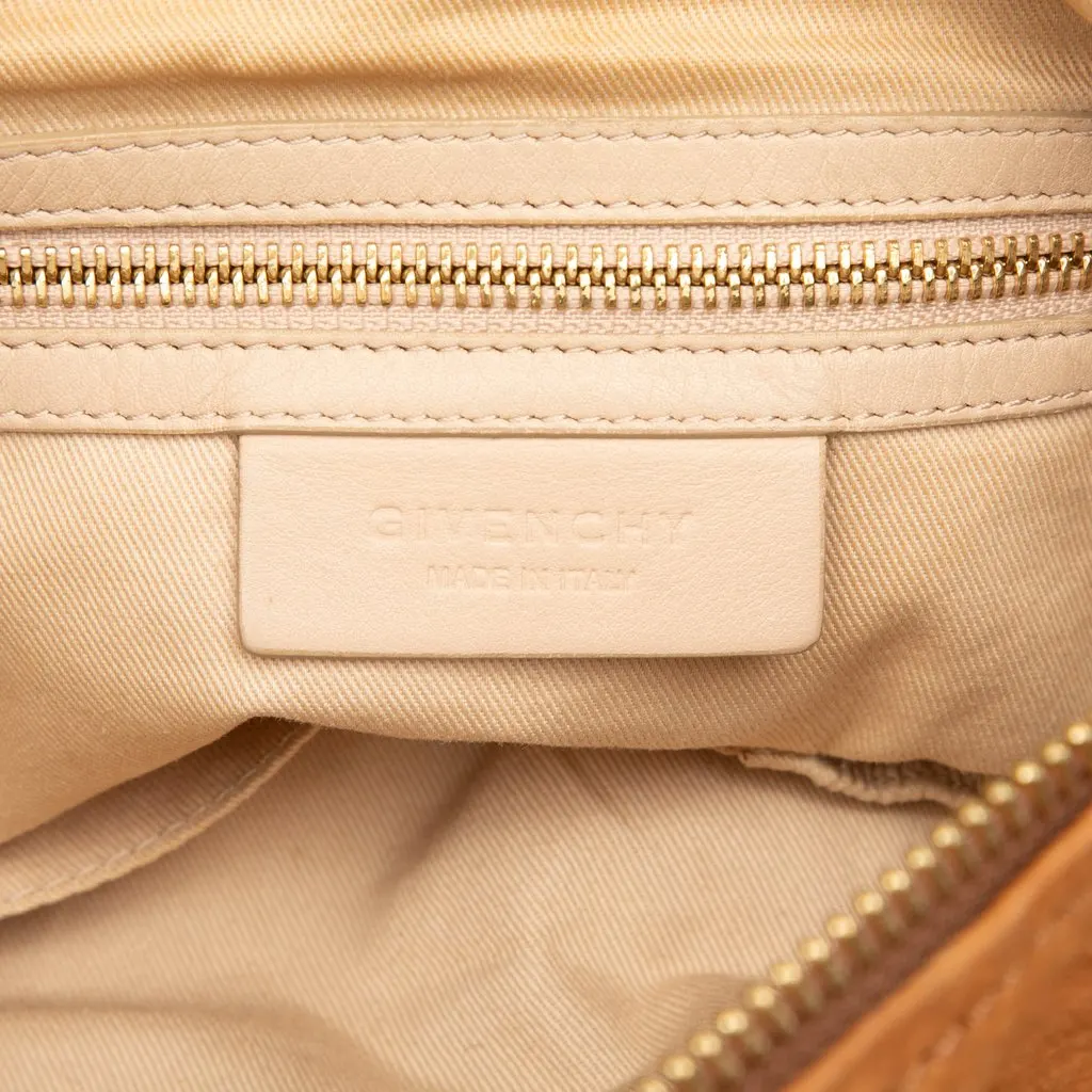 Givenchy Medium Wrinkled Sheepskin Pandora Satchel Brown Leather Very good - Box View