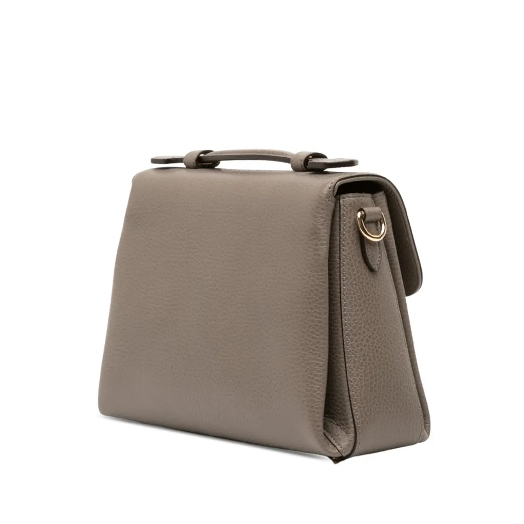 Gucci Small Dollar Calf Interlocking G Satchel Brown Leather Very good - Back View