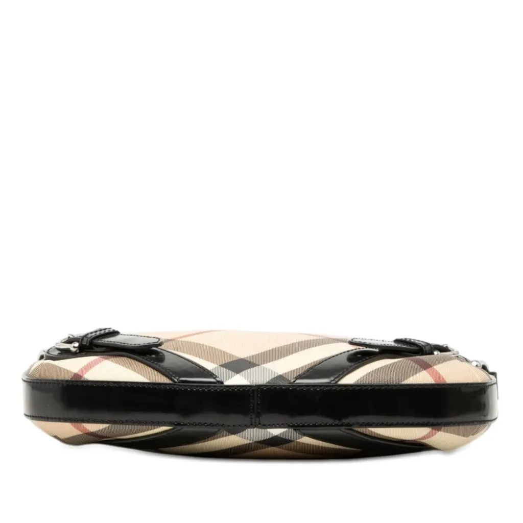 Burberry Supernova Check Coated Canvas Larkin Hobo Beige Very good - Inside View