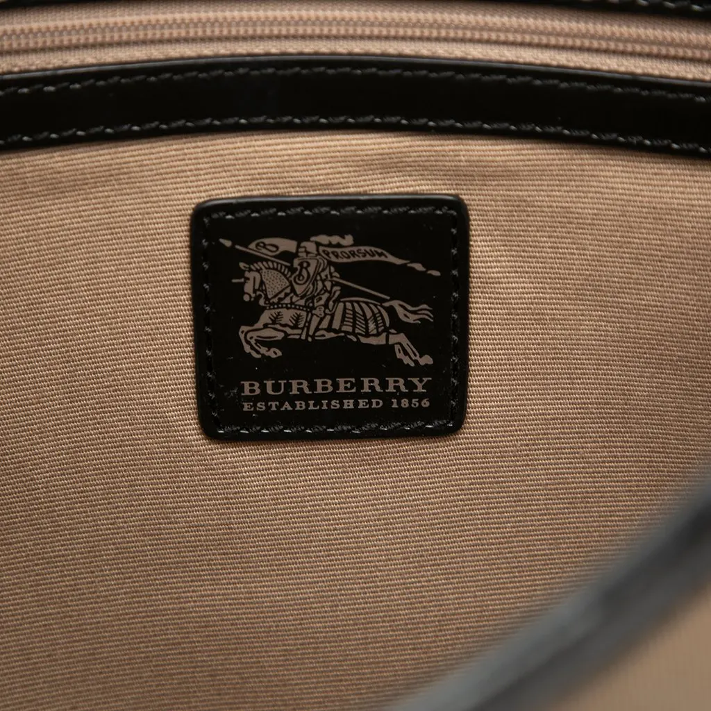 Burberry Supernova Check Coated Canvas Larkin Hobo Beige Very good - Box View