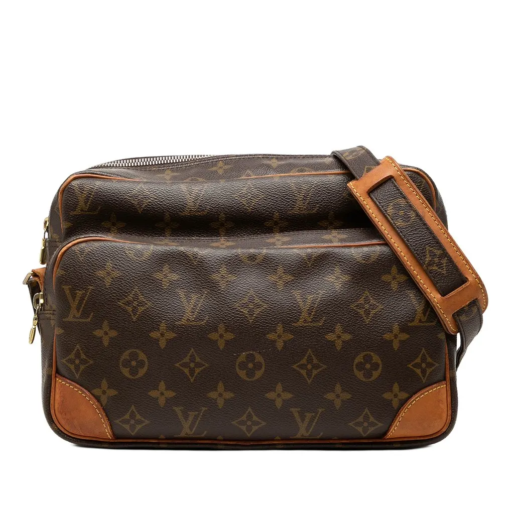 Louis Vuitton Monogram Nil Crossbody Brown Canvas Good - Front View